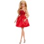Barbie 80° Anniversario bambola bionda celebrativa in abito rosso rubino JGX09