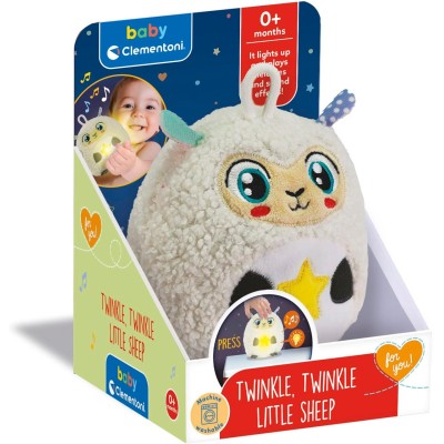 Clementoni 17499 Twinkle Twinkle Little Sheep Luce Notturna Pecorella con Luci e Suoni Rilassanti