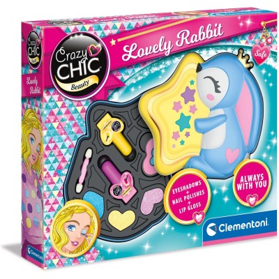 Clementoni 18810 Crazy Chic - Lovely Make Up Rabbit Star Trousse Portatile con Set Cosmetici
