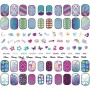 Clementoni 18689 Crazy Chic - Shiny Nails kit unghie con smalti fluorescenti e unghie finte