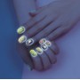 Clementoni 18689 Crazy Chic - Shiny Nails kit unghie con smalti fluorescenti e unghie finte