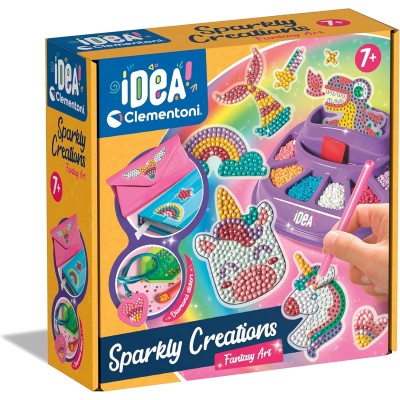 Clementoni 18746 Sparkly Creations Game Icons Diamond Art Kit Arte e Laboratorio Gemme Stickers