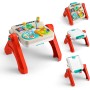 Fisher-Price JGW89 Tavolino Attività 4in1 pannello interattivo e cavalletto d'arte con luci suoni e canzoncine