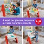 Fisher-Price JGW89 Tavolino Attività 4in1 pannello interattivo e cavalletto d'arte con luci suoni e canzoncine