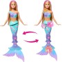 Mattel JDM72 Barbie Sirena Magia Floreale con capelli biondi coda sfumata e fascia con perle
