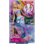 Mattel JDM72 Barbie Sirena Magia Floreale con capelli biondi coda sfumata e fascia con perle