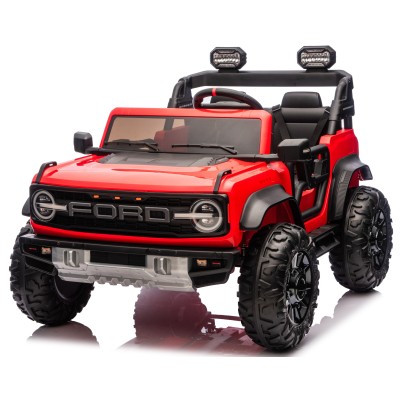 Ford Bronco Raptor 24V Set 4 Ruote in Gomma EVA XL con Copriruota