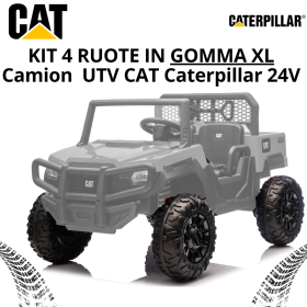 Kit 4 Ruote in Gomma XL per UTV CAT Caterpillar 24V – Camion con Cassone Ribaltabile Kit 4 Ruote in Gomma XL per UTV CAT Caterpillar 24V – Camion con Cassone Ribaltabile