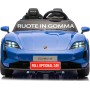 Auto Elettrica Porsche Taycan 24V Macchina per Bambini 2 Posti Reali con Ruote in Gomma Telecomando