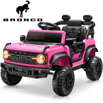 Macchina Elettrica per Bambini 12V Ford Bronco Raptor con Telecomando Cintura di Sicurezza a 3 Punti Luci a Led Bluetooth