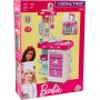 Grandi Giochi BAR49000 Barbie Cucina Twist cucina bifacciale 75cm con tanti accessori