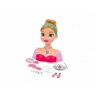 Grandi Giochi GG02996 Princess Styling Head Cenerentola Testa da Acconciare con Accessori