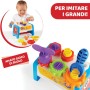 Chicco 010062100 Cassetta degli Attrezzi 2in1 Banco da Lavoro con Attrezzi tra Cui Martello Cacciavite e Chiave Inglese