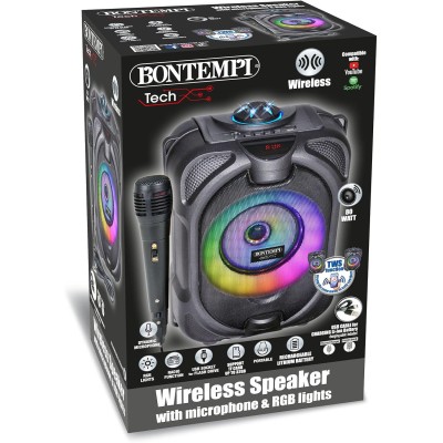 Bontempi 491020 Amplificatore Wireless Karaoke con Microfono ed Effetti sonori