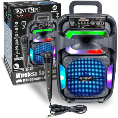 Bontempi 401030 Amplificatore Wireless Karaoke con Microfono Dinamico Effetti Luminosi Funzione TWS