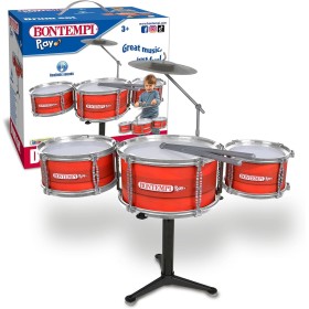 Bontempi 513340 Batteria Drum Set con Tre Tamburi e Piatti per un'esperienza Unica Bontempi 513340 Batteria Drum Set con Tre Tamburi e Piatti per un'esperienza Unica