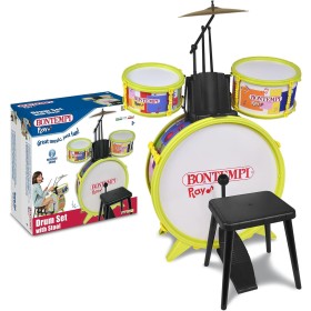 Bontempi 514507 Batteria Classica a 4 Elementi con Sgabello e Due Bacchette per un'Esperienza Indimenticabile Bontempi 514507 Batteria Classica a 4 Elementi con Sgabello e Due Bacchette per un'Esperienza Indimenticabile