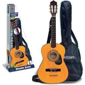 Bontempi 219221 Chitarra Classica in Legno da 75 cm con Borsa per Avventure Musicali Autentiche