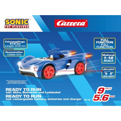 Carrera 370201061 Team Sonic Racing - Sonic Auto Telecomandata 2,4GHz