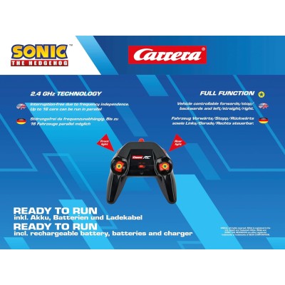 Carrera 370201061 Team Sonic Racing - Sonic Auto Telecomandata 2,4GHz