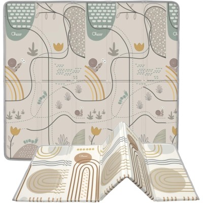 Chicco 121661 Tappeto Gioco Bambini 2in1 Double Face con Animali e Forme Morbido e Pieghevole 200x180cm