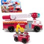 SpinMaster 6072600 Paw Patrol Fire Rescue: Camion dei Pompieri a Caricamento Rapido con Marshall Lanciatore Rapido Luci e Suoni