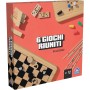 SpinMaster 6066797 6 Giochi Riuniti - Scacchi Dama Dama Cinese Domino Torre in Legno Shangai
