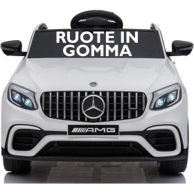 Macchina Elettrica per Bambini 12V Mercedes GLC 63S con Ruote in Gomma Telecomando
