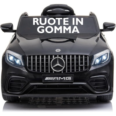 Macchina Elettrica per Bambini 12V Mercedes GLC 63S con Ruote in Gomma Telecomando