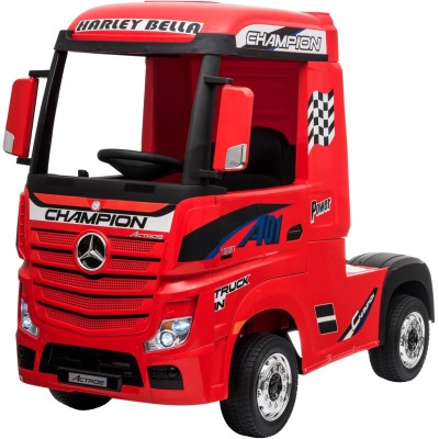 Camion Elettrico Mercedes Actros per Bambini 12V con Sedile in Pelle Telecomando Full Optional