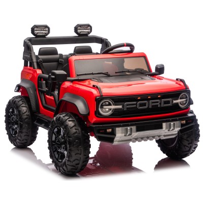 Ford Bronco Raptor 24V Auto Macchina Elettrica per Bambini 2 Posti Fuoristrada con Telecomando - Ruote in Gomma EVA XL Premium