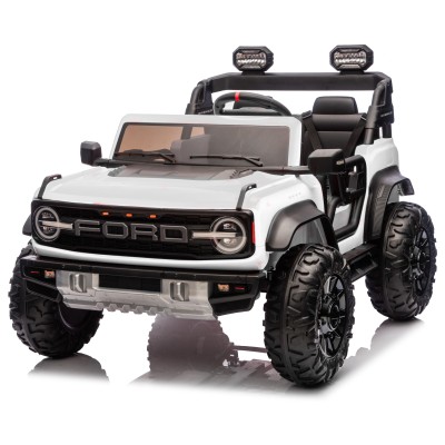 Ford Bronco Raptor 24V Auto Macchina Elettrica per Bambini 2 Posti Fuoristrada con Telecomando - RUOTE IN GOMMA EVA XL Premium