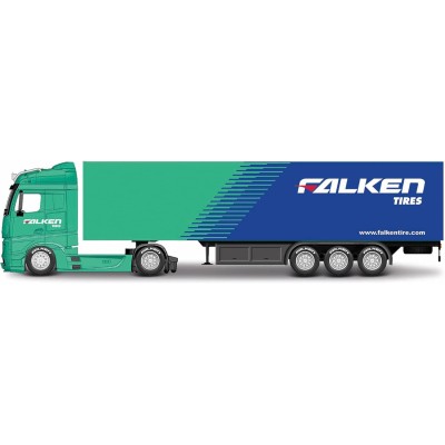 Bburago 31460MB - Street Fire Haulers con rimorchio Truck-M-B Actros Gigaspace Falken in scala 1:43