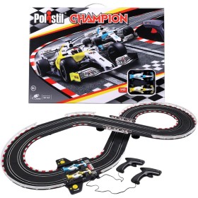 Burago 96152 Polistil Pista Champion con 2  Auto da Corsa in Scala 1:43 Tracciato Lungo 3,08m Completi di Licenze Ufficiali