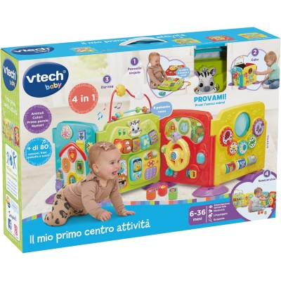 VTech 514436 Il Mio Primo Centro Attività 3in1 con 2 Canzoni e 10 Melodie e Spegnimento Automatico