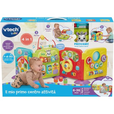VTech 514436 Il Mio Primo Centro Attività 3in1 con 2 Canzoni e 10 Melodie e Spegnimento Automatico