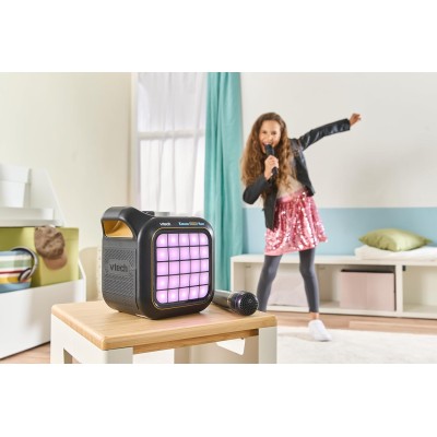 VTech 581707 Karaoke Light Party Microfono con Altoparlante Connessione Bluetooth e Effetti Sonori e 25 Tasti per Pixel Art