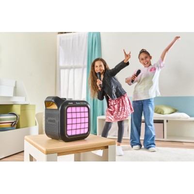 VTech 581707 Karaoke Light Party Microfono con Altoparlante Connessione Bluetooth e Effetti Sonori e 25 Tasti per Pixel Art