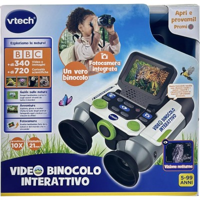 VTech 618607 Video Binocolo Interattivo con 6 Modalità di Gioco Schermo LCD Oltre 700 Contenuti Visione Notturna