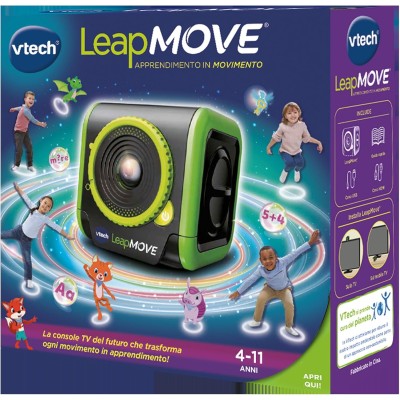 VTech 618707 LeapMove Console TV Interattiva Rileva i Movimenti Senza Controller 25 Giochi 3 Profili Giocatore
