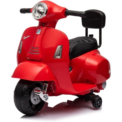 Piaggio Mini Vespa GTS Elettrica per Bambini con Sedile in Pelle Batteria 6Volt