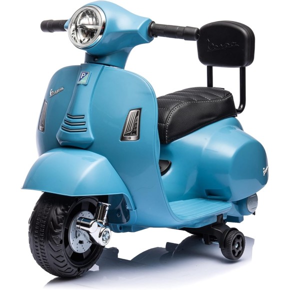 Piaggio Mini Vespa GTS Elettrica per Bambini con Sedile in Pelle Batteria 6Volt