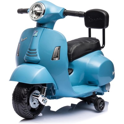 Piaggio Mini Vespa GTS Elettrica per Bambini con Sedile in Pelle Batteria 6Volt