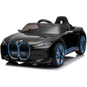 Macchina Elettrica per Bambini BMW I4 Telecomandata 12v con Fari a Led Bluetooth Cinture di Sicurezza a 3 Punti