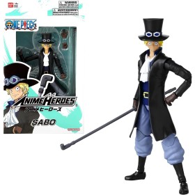 Bandai 37009 Anime Heroes One Piece - Action Figure Articolata Sabo da 17cm con Licenza ufficiale One Piece