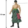 Bandai 37052 Anime Heroes One Piece - Action Figure Articolata Roronoa Zoro 17cm Three Sword Style con Licenza Ufficiale