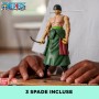 Bandai 37052 Anime Heroes One Piece - Action Figure Articolata Roronoa Zoro 17cm Three Sword Style con Licenza Ufficiale