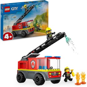LEGO City 60463 Autopompa con Scala Camion dei Pompieri con 2 Minifigure e Starter Brick