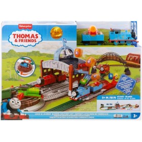 Mattel JDF26 Thomas & Friends Pista Motorizzata Centro di Consegna Barili con Thomas Motorizzato