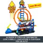 Mattel JLC05 Hot Wheels Mega Garage Pista con 3 Livelli di Gioco e 2 Loop macchinina ed Elicottero Inclusi